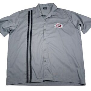 Steady Last Call Gray Hot Rod Heritage Racing Series Bowling Shirt Mens 3X USA